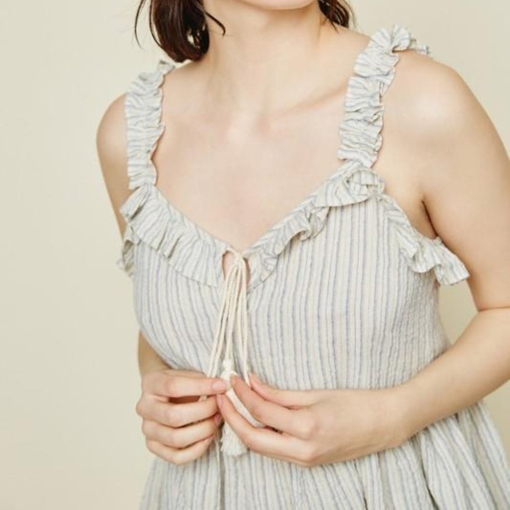 Stripe Ruffle Tank - Picture 2 of 5